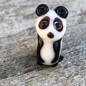 Panda bear charm bead bracelet necklace
